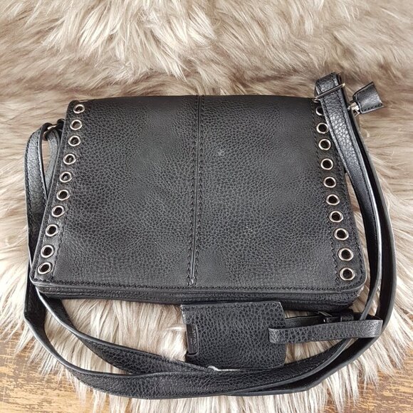 Hillary Radley Black Faux Leather Shoulder Bag - Picture 2 of 13